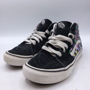 Vans Off The Wall Old Skool Sneaker Shoe Youth Boys Size 2 508731 Black White